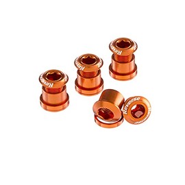Reverse Chain Ring Bolt + Nut – MTB Aluminium – Set of 4 – 9g., Orange