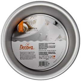 DECORA, 0062610 Professional Round Baking Mould Diameter 10 x 10 h cm Anodised Aluminium No Welding Points Professional Design