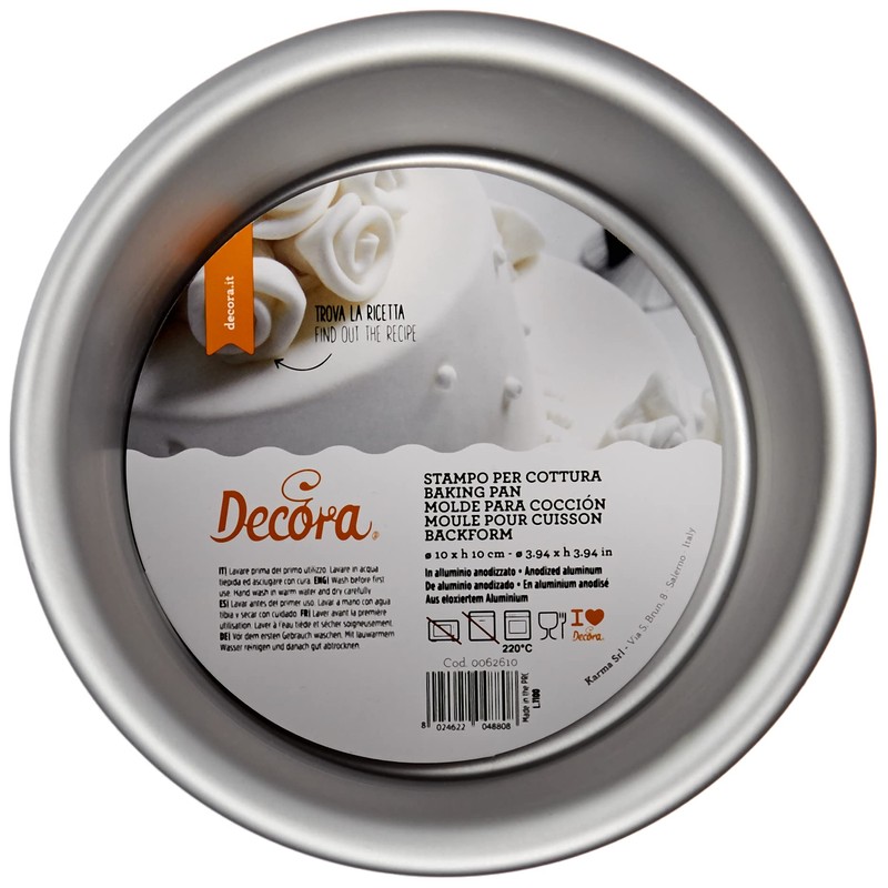 DECORA, 0062610 Professional Round Baking Mould Diameter 10 x 10