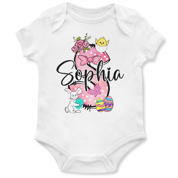 Easter Personalised Name Initial Babygrow Vest Gift for Baby Niece