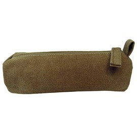 Estuche de lona pesada portátil compacto con cremallera simple y bolsa de medicina pequeña duradera, 1 paquete, color caqui