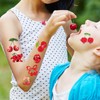 JoyAura Funny Cherry Temporary Tattoos - 6 Sheets 96 Pcs