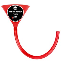 Head Rush are You DR*NK? Beer Bong - Beer Funnel with Long Tube - Beer Accessories & Drinking Games for Adults Party - Drink Funnel with a Thick Flexible Hose - Ultimate (2FT)