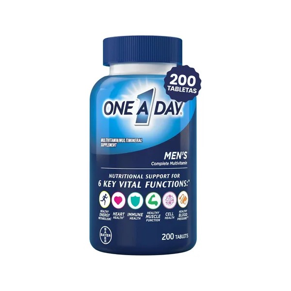 One A Day Suplemento Multivitamínico Para Hombres 200 Tabs