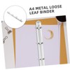 Operitacx 1 Set Metal Binder Binder Rings Folder with Pockets