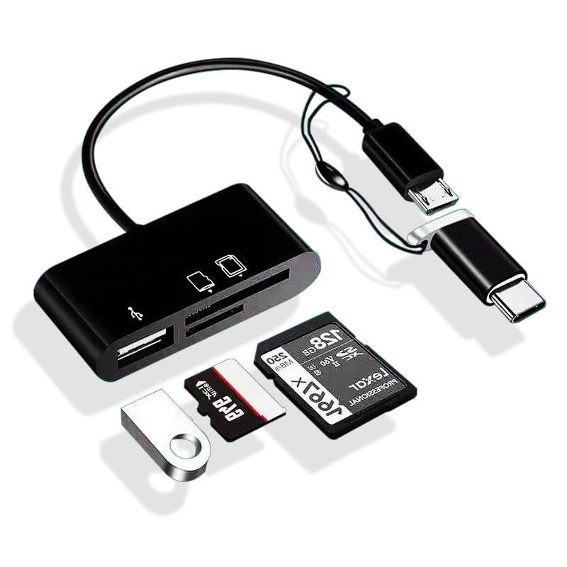 SD Card Reader USB C SD Card Reader, 3-in-1 Lightning