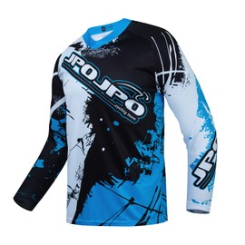 JPOJPO Men's Mountain Bike Jersey Long Sleeve MTB Off-Road Racing Downhill Motocross Shirts Quick Dry&Moisture-Wicking Tops
