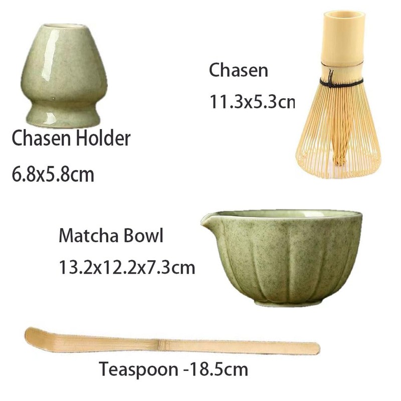Maedery Matcha Set,4PCS Exquisite Matcha Tea Set,Match Bowl with Spout