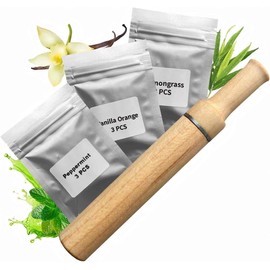 Natural Plant Essential Oil Inhaler | Vaporless Smokeless Inhalers | Refreshing | Portable&Convenient | Wooden-0010