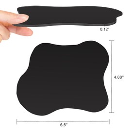 3 Pack Acrylic Coaster, Black Acrylic Coaster Decorative Plates, Acrylic Desk Coaster, Black Desk Coasters, Drink Cup Coasters Table Ornaments for Coffee Table