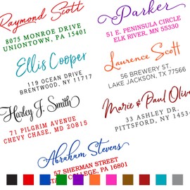Customized Return Address Stamp, Two Color Stamp - Over 10 Styles to Choose from - Combine Any Two Colors from 15 Ink Colors