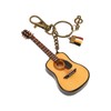 Mini Guitar Model Keychain Function Smoothing Wood Rich Details Miniature