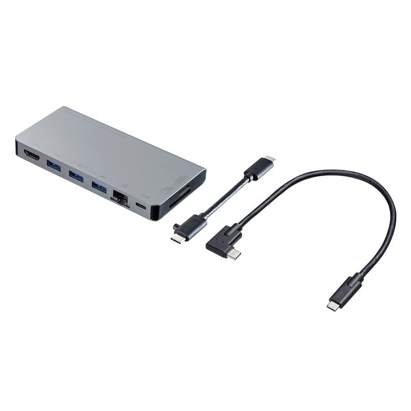 Sanwa Supply USB-3TCH14S2 USB Type-C Docking Hub with HDMI, LAN