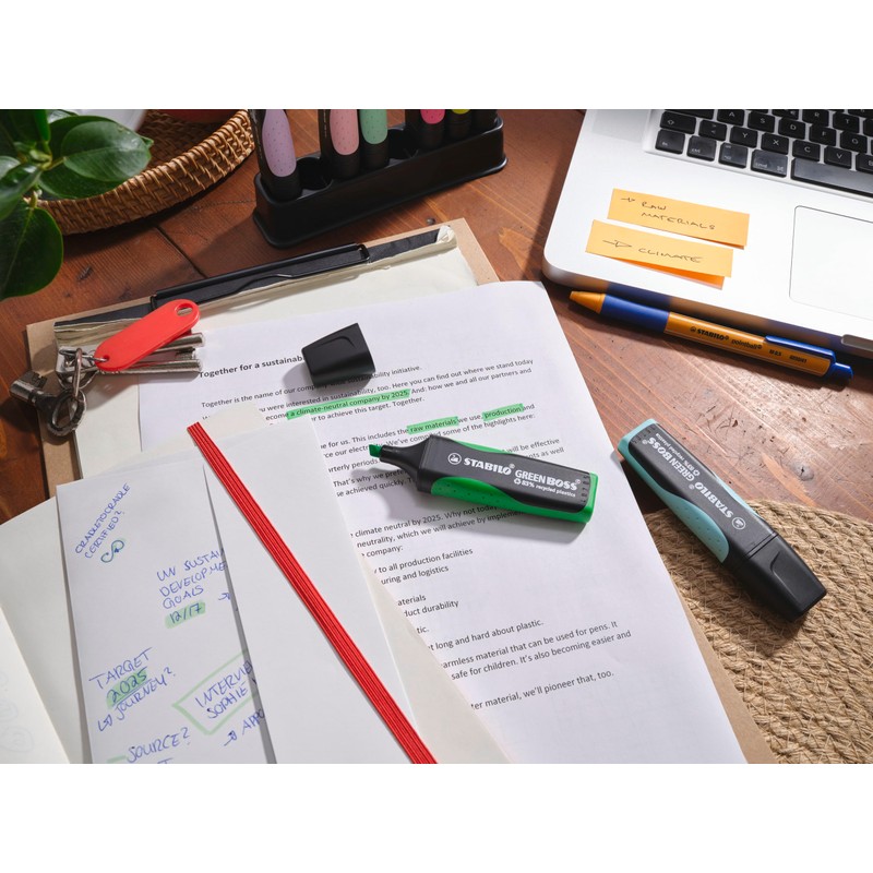 Highlighter - STABILO GREEN BOSS - Deskset of 4 -