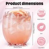 Remerry 6 Pack Pink Stemless Glasses Petal Glass 12oz (350ml)
