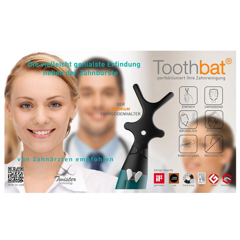 toothbat Kids Floss Holder for Perfect Mouth Cleaning and Teeth