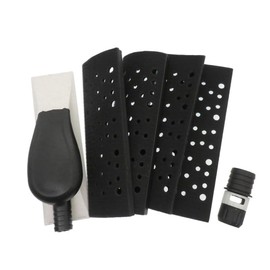 ecaqlin 200 X 70mm Sanding Block Vacuum Hand Sander Sponge Pad Black Plastic for Wood Polishing Car