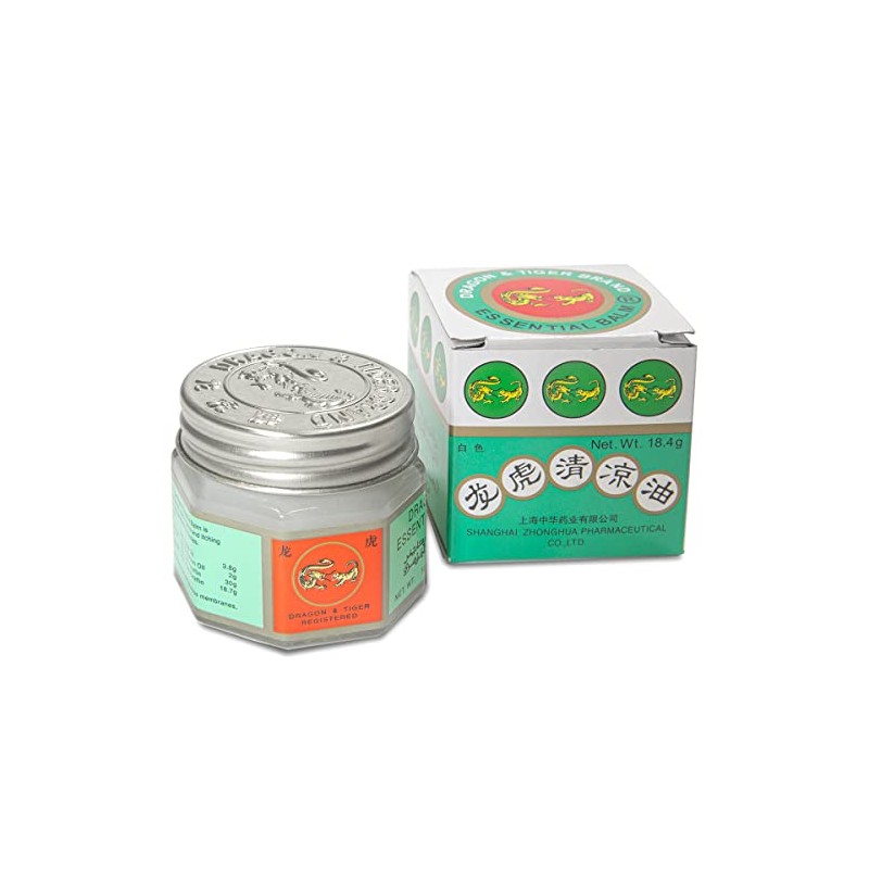 Dragon & Tiger Brand Essential Balm 龍虎清涼油 18.4g White 100%