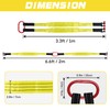 2 PCS Heavy Duty Lifting Slings Straps with D Ring