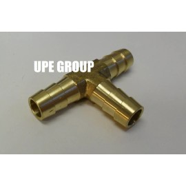 Unbranded/Generic 3/8 HOSE BARB TEE Brass Pipe 3 WAY T Fitting Thread Gas Fuel Water Air