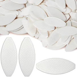 Teenyyou 100 Pcs PVC Plastic Biscuit Joiner Tool, Biscuit Connectors, White Self Clamping Plates for Woodworking Composite, Deck Fixed, Furniture Framing, Carpenters and DIY Projects (Checked)