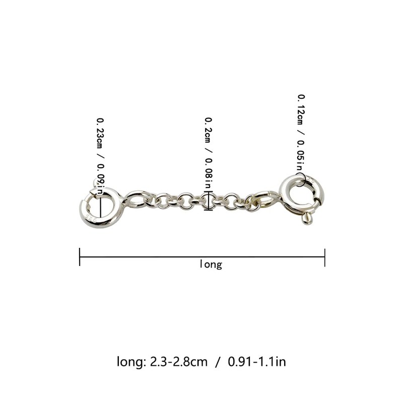 [FUSSED] Necklace Chain Extender Sterling Silver 925 Chain Extender Bracelet
