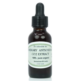 Rosemary Antioxidant Co2 Extract Organic Pure By Dr.Adorable 1 Oz Amber Glass Bottle With Glass Dropper