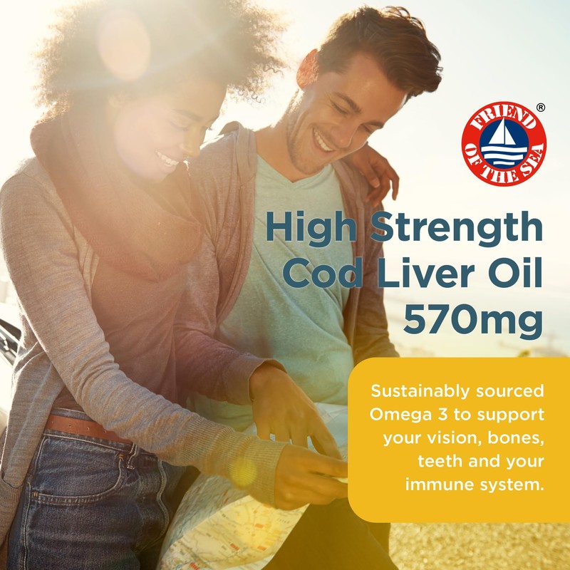 Healthspan Cod Liver Oil 570mg | Support Your Brain, Heart,