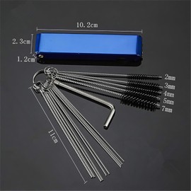 RTRTGS Carburettor Cleaning Kit 13 Pieces Dirt Remover Cleaning Kit + 6 Cleaning Needles + 6 Nylon Brushes for Motorcycle ATV Welder Carburetor