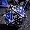 UDIXI Purple Metal Dice Set D&D, 7-Piece Heavy Metallic DND
