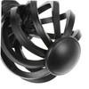 GRIRIW 4sets Curtain Rod Ends White Caps Gunmetal Black Urn