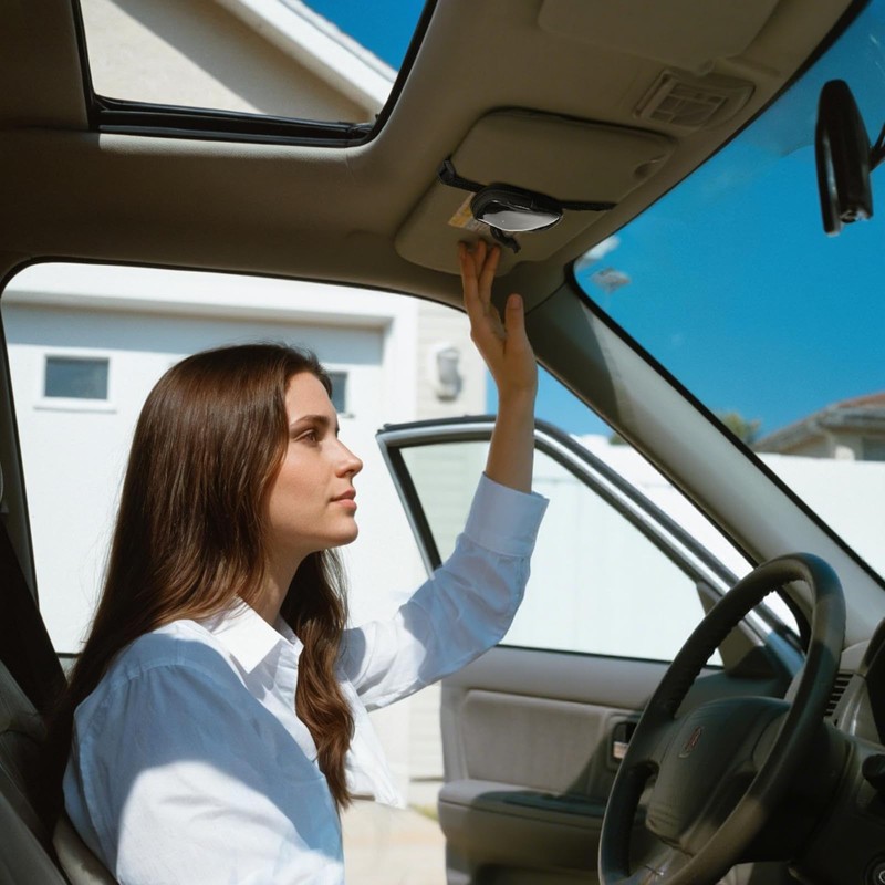 Homakover Garage Door Opener Holder for Visor, Carrying Case for