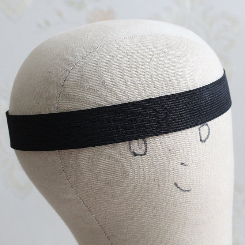ZigZag Hair Wig Accessories 2.5cm Black Elastic Band for Wig/Lace