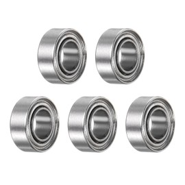 sourcing map 5pcs MR84ZZ Deep Groove Ball Bearings 4x8x3mm Chrome Steel Miniature Bearing Double Shielded Precision Bearings, P6 (ABEC 3)