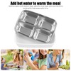 Lunch Box 4 Compartments 304 Stainless Steel Tableware Portable Lunch