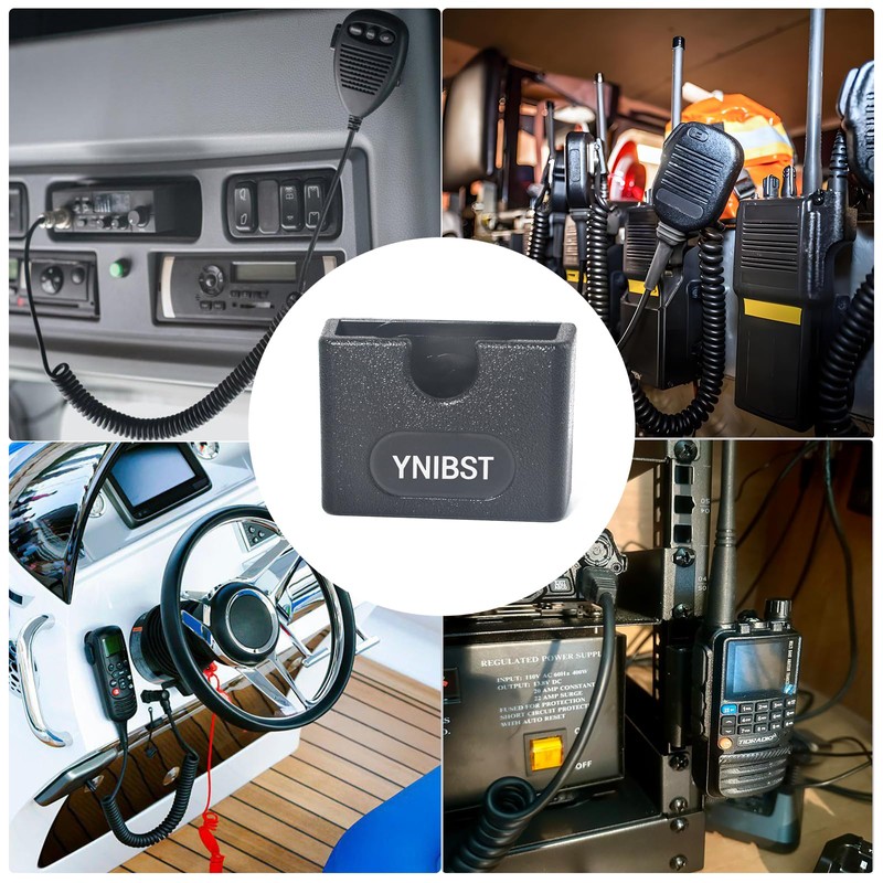 YNIBST Multifunctional Radio Holder with Mic Hanger, Double Sided Tape