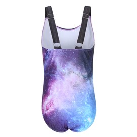 Moon Tree Big Girls One Piece Swimsuits Summer Swimwear Halter Bathing Suits Navy Nebula Size 16/14-16 Years