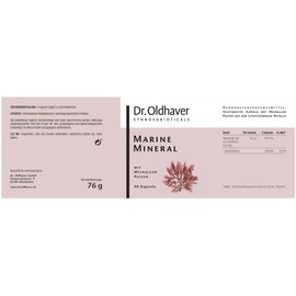 Dr. Oldhaver Marine Mineral (90 Kapseln) – Meeralgen Pulver Calcium hochdosiert – 72 Spurenelemente - Glutenfrei, Lactosefrei, Vegan