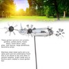 Aircraft Wind Sculpture Wind Powered Rotate Stainless Steel Airplane Windmill