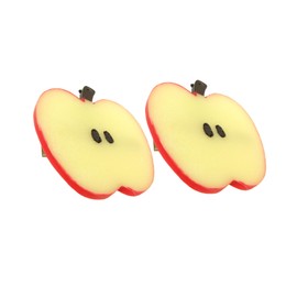 Hair Clips 2PCS Big Simulation Red Apple Slices Hair Barrettes Duckbill Hair Clip Small Metal Hairpins Hair Accessories