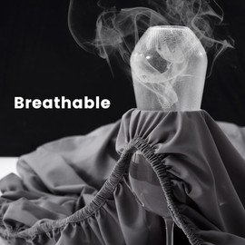 Sonive Bedding Fitted Sheet Small, Deep Pocket 10 inch (30 cm),Hotel Quality,Non Slip,for Children,Dark gray,90x190cm