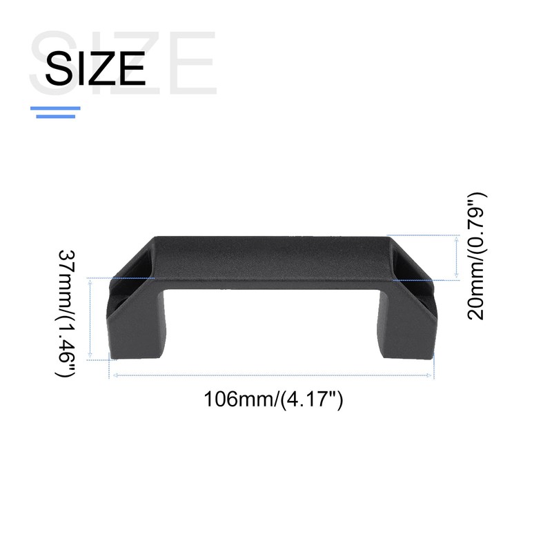 METALLIXITY 1 Piece Plastic Rectangle Pull Handle (106mmx20mm) Hardware Handle