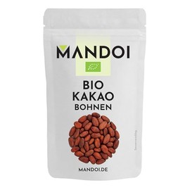 Mandoi Organic Cocoa Beans Raw, 500 g from Organic Cultivation, Particularly High-Quality Cocoa Beans from Cooperative, Cocoa Beans Whole