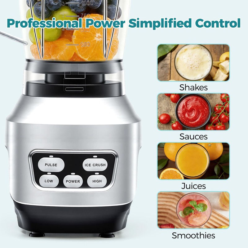 DUMOS Smoothie Blender for Kitchen with 6 Blades, Personal Blender