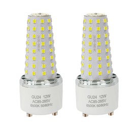 XRZT GU24 LED Bulb - 100W Equivalent, GU24 Base 2-Prong Light Bulbs for Home, Office, Commercial Use | Indoor/Outdoor Lighting 120V (Not dimmable) (6500K, 2 Pack)