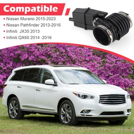 16576-3JA0A Engine Air Intake Hose for 2013-2016 Nissan Pathfinder 3.5L, 2015-2023 Murano / 2013 Infiniti JX35,2014-2016 QX60 Replaces# 165763JA0A, 004B, A27624，696-039 (165763JA0A, 1PCS)