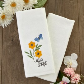 SKL Home Hello Spring Flowers 3D Hand Towel Set