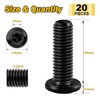 Wavanta 20Pcs M8 Bolts, M8 x 25mm Flat Head Hex