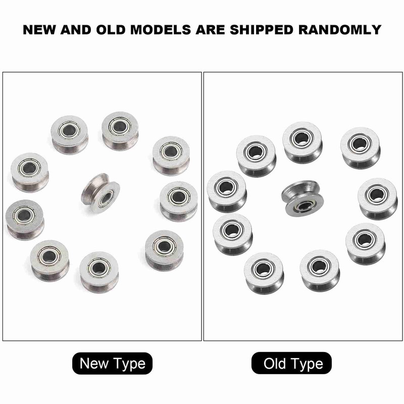 V624ZZ V Deep Groove Ball Bearing Pulley 10pcs For Rail
