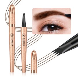 Ursoulney Eyebrow Pen - Liquid Eye Brow Microblading Pencil With Micro 4 Point Lift & Brow Pen Snatch, Long-Lasting Waterproof for Natural Eyebrow Hair Eye Makeup (Dark Brown,02#)